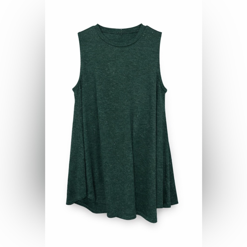 Lane Bryant Forest Green Glitter Knit Top